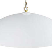 Vintage Oversized Flat Dome Metal Pendant Light