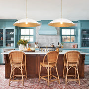 Vintage Oversized Flat Dome Metal Pendant Light