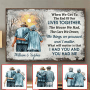 Together To The End - Custom Canvas Prints - Personalized Gift For Grandparent, Couple, Valentine, Anniversary, Husband, Wife, Her/Him