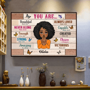 Custom Inspirational Wall Art - Bible Verses - Personalized Canvas Prints Gift for Women, Mom, Wife, Daughter, Girlfriend, Christian