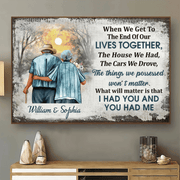 Together To The End - Custom Canvas Prints - Personalized Gift For Grandparent, Couple, Valentine, Anniversary, Husband, Wife, Her/Him