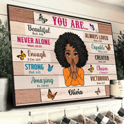 Custom Inspirational Wall Art - Bible Verses - Personalized Canvas Prints Gift for Women, Mom, Wife, Daughter, Girlfriend, Christian