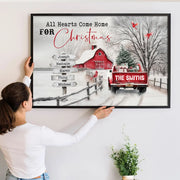 All Roads Lead Home At Christmas - Personalized Poster/Canvas Prints - Gift For Family Members, Mom and Dad