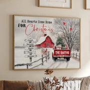 All Roads Lead Home At Christmas - Personalized Poster/Canvas Prints - Gift For Family Members, Mom and Dad