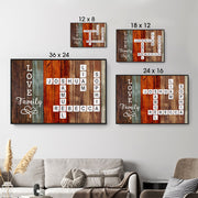 Family Crossword Art - Created In A Moment, Treasured Forever - Personalized Poster/Canvas Prints - Gift For Family Members, Mom and Dad