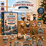 CHRISTMAS KICKOFF 50% OFF - Seaside Christmas Village Advent Calendar 2026 - 24-Day Festive Countdown, Acrylic Charms Blind Box