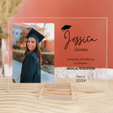 Custom Photo Graduation Gifts For Her/Him - Personalized Custom Horizontal Acrylic Plaque - Senior, Class of 2025 Graduate, Grandson, Granddaughter, Daughter, Son, Best Friends