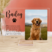 Memorial Plaque with Photo - Personalized Gifts for Pet Loss, Sympathy Gift for Cat, Dog and Any Other Animals | Custom Acrylic Plaque