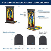 Virgin Mary Stained Glass Suncatcher - Perfect for Prayer Corner, Christian Gift, or Home Decor