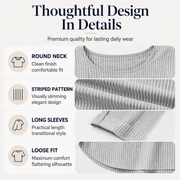 Women's Casual Striped Long Sleeve Top
