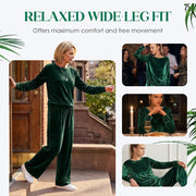 Women's Velvet Top & Pants 2-Piece Set